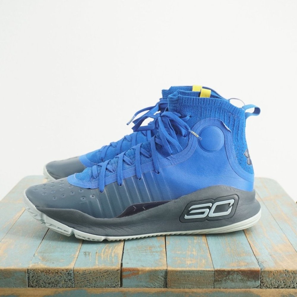Under Armour 1298306-401 Mens Steph Curry 4 Basketball Shoes More Fun Blue 9.5 - Picture 5 of 11